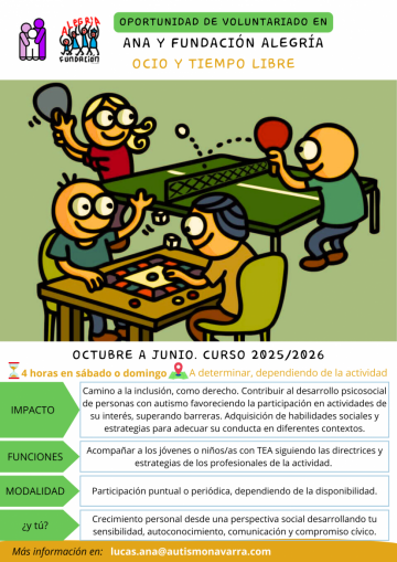 Ocio y tiempo libre con personas con autismo