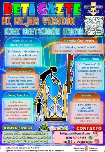 Centro Juvenil Beti Gazte. Actividad para el ocio y tiempo libre 