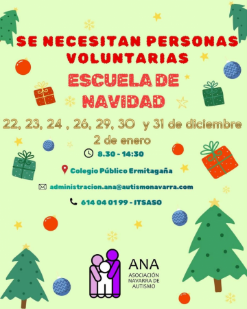 Escuela de navidad con ni�os, ni�as y j�venes con autismo