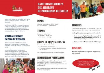 Egin bat ANFASeko Erromesen Aterpetxearekin Lizarran, orain irailera arte!