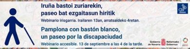 Pamplona con bastn blanco, un paseo por la discapacidad