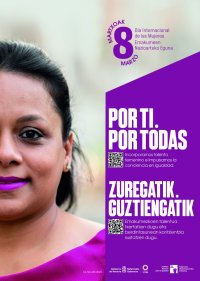 'Por ti. Por todas', lema del Gobierno de Navarra para el 8 de marzo, Día Internacional de las Mujeres